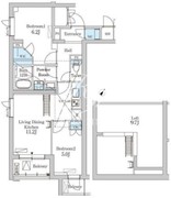 パークアクシス北千束MOCXION 404 間取り図