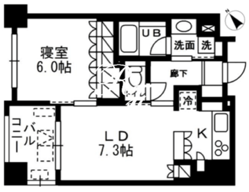 レジディア日本橋浜町 705 間取り図