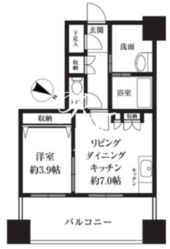 HF西新宿レジデンスウエスト 606 間取り図