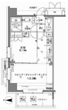 ＭＦＰＲコート木場公園 1011 間取り図