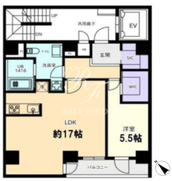 プラティーク日本橋水天宮 1301 間取り図