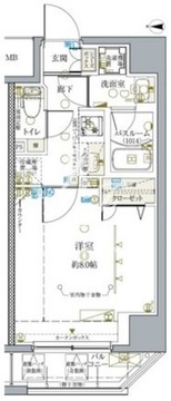 クレヴィスタ亀戸4 304 間取り図