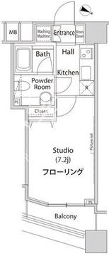 ファーストリアルタワー新宿 806 間取り図