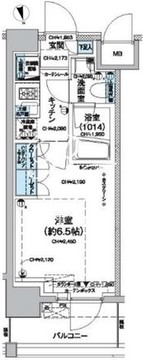 レジディア蒲田5 502 間取り図