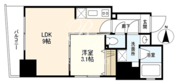 ブレッツァ恵比寿 1101 間取り図