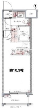 ラグディア麻布十番 302 間取り図