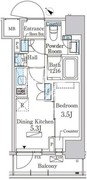 パークアクシス日本橋茅場町ステーションゲート 1003 間取り図 ?>