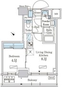 パークアクシス日本橋茅場町ステーションゲート 1002 間取り図