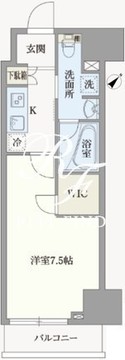 アジールコート汐浜キャナル 703 間取り図