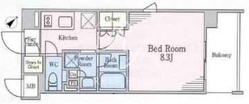 リージア代々木ウエスト 202 間取り図