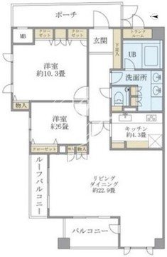 アパートメンツ東山 501 間取り図