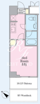 リージア西新宿O-PLACE 1102 間取り図