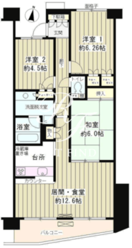 クラッサ目黒かむろ坂 504 間取り図