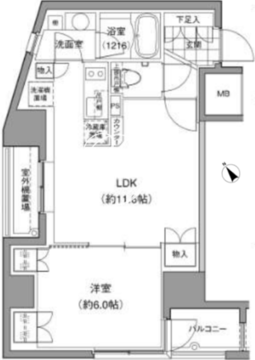 JP noie 小石川富坂 301 間取り図