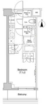 ザ・パークハビオ下北沢 405 間取り図