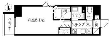 スカイコート蔵前2 503 間取り図
