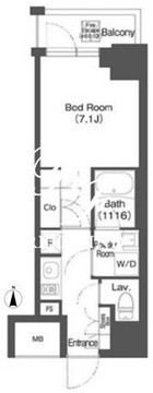 ミリアレジデンス広尾 701 間取り図