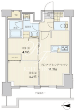 リビオメゾン南砂町 1407 間取り図