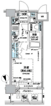 レジディア蒲田5 1104 間取り図