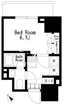 レジディア大森3 203 間取り図