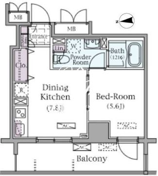 パークアクシス元浅草ステージ 802 間取り図