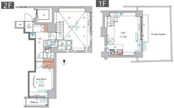 エストゥルース浅草 203 間取り図
