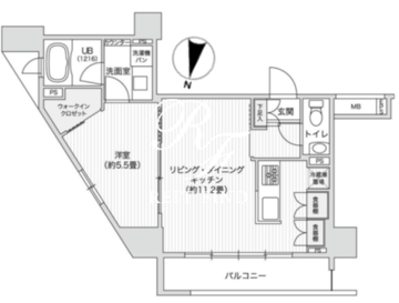 レジディア笹塚2 1409 間取り図