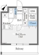 ラドゥセール巣鴨イースト 502 間取り図