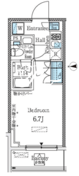 パークキューブ大井町レジデンス 509 間取り図