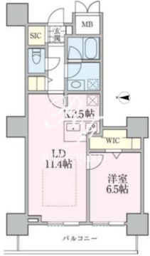 ロイヤルパークスタワー南千住 706 間取り図