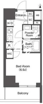 コンフォリア東新宿 606 間取り図