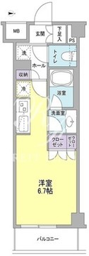 リバーレ蒲田仲六郷 205 間取り図