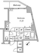 セントラルクリブ六本木 2-1305 間取り図