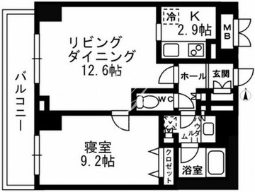 パークフラッツ学芸大学 410 間取り図