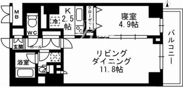 パークフラッツ学芸大学 407 間取り図