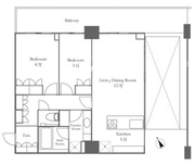 リエトコートアルクスタワー 2210 間取り図