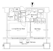 パークアクシス御茶ノ水ステージ 1319 間取り図