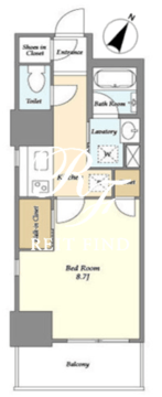 フロンティア新宿タワー 1312 間取り図