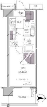 エースタンダード芝浦 509 間取り図