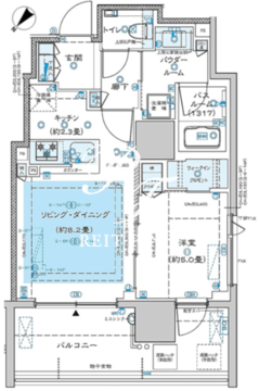 ディームス渋谷本町 702 間取り図