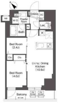 BluRock後楽園 1002 間取り図