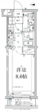 スクエアシティ中馬込 204 間取り図