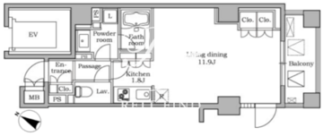 レジディア月島 905 間取り図