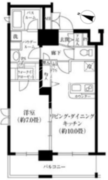 レジディア神田東 1401 間取り図