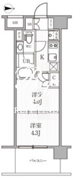 シーズンフラッツ木場 804 間取り図