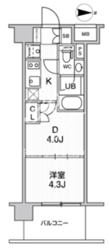 シーズンフラッツ木場 904 間取り図
