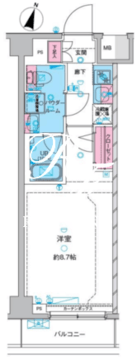 ジェノヴィア西馬込3 504 間取り図