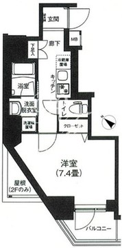 アイルプレミアム本駒込 201 間取り図