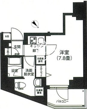 アイルプレミアム本駒込 503 間取り図