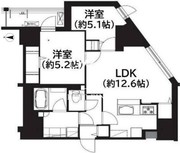 フレンシア菊川 801 間取り図